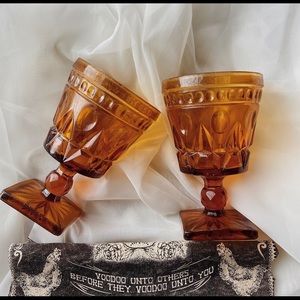 Vintage Amber Glasses Sun and Moon